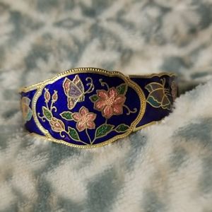 Vintage Cloisonne Butterfly Bracelet